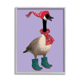 Stupell Industries Festive Winter Goose with Scarf and Hat