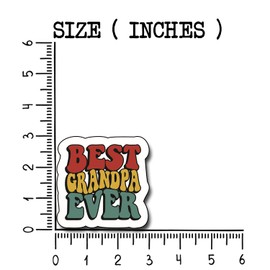 (3Pcs) Best Grandpa Ever Sticker, Decal Gifts Decorate Books Laptop Phone Water Bottles Kindles Stickers Tumbler Sticker Waterproof Vinyl Decorate Sticker 3" Inch