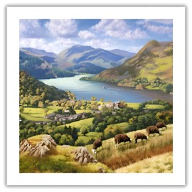Noel Tatt Birthday/Blank Greeting Card - Blank Card for Men/Women with Scenic Windermere, Lake District Countryside Design - General Card Suitable for Any Occasion