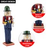 Clever Creations Lumberjack 15 Inch Traditional Wooden Nutcracker, Festive Christmas