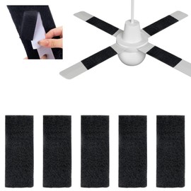 5 Pack Universal Ceiling Fan Filter for Blades, Easy Stick on Fan Blade Air Purifier Pads, Home Carbon Air Filter for Bedroom Kitchen Office Contaminants (5 Pack)