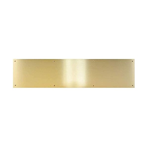 Don-Jo Don-Jo 6 x 30 BT Metal Door Kick Plate (2) Two Pack-Brass Tone for 32 inch Doors-Wood and Metal Mounting-Door Protection-Door Plate-Curb Appeal-Commercial Grade-interiorExterior, 6 x 30
