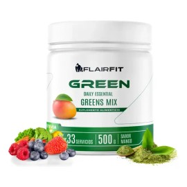 Suplemento Nutricional Flairfit Daily Green Mix en Polvo de Mango, 500g