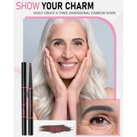Grey Eyebrow Pencil for Older Women, Grey Eye Brow pencil for older women, Taupe Eyebrow Pencil for Gray Hair