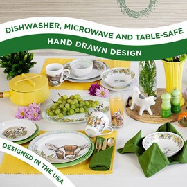 Everything Kitchens Baby Barnyard Animals Dinnerware Collection (7.5" Side Plate - Calf)