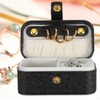 KALLORY Joyero De Viaje Mini Portátil Estuche Para Pendientes y
