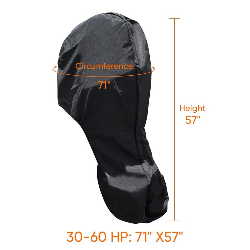 iCOVER Outboard Motor Covers, Trailerable Full Boat Engine Cover Waterproof