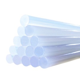 50 PCS Mini Round Hot Glue Sticks，4 x 0.28-Inch Glue Gun Sticks，Clear, Compatible with Most Glue Guns，for Low, High and Dual Temperature Glue Guns (4 x 0.28 Inch)