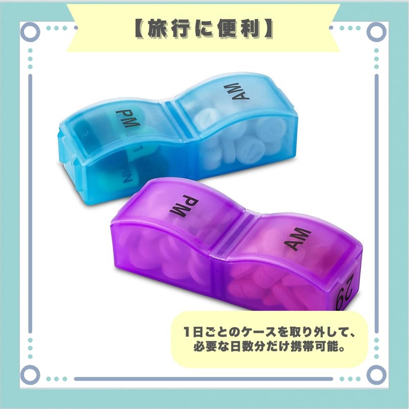 ideastore ピルケース 薬ケース 薬入れ ピルボックス 1カ月 飲み忘れ防止