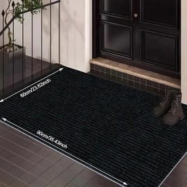 Door Mat Non Slip 23.6"x35.4"/31.5"x47.2" JAYFAN Welcome Mat Indoor Outdoor Resist Dirt Entrance Mat, Easy Clean Washable Front Door Mat Indoor for Entry Rug Dirt Scraping Shoe Mat