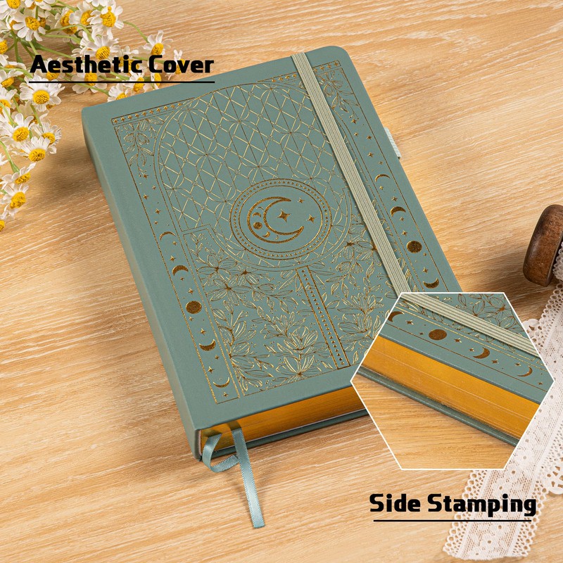 Bullet Dotted Journal Notebook, 160gsm Thick Numbered Paper, A5 Hardcover