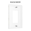 ybclf White Gold Marble Light Switch Cover 1 Gang Single
