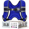 Zeerun Weighted Vest, 6lb/8lb/10lb/12lb/15lb/18lb/20lb/24lb/30lb for Men Women, Reflective Stripe Adjustable