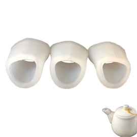 Coffeepot Teapot Spout Protectors，Silicone Teapot Tea Pot Spout Cover Sleeve drip-proof and leak-proof teapot spout Protector 3pcs White(short)