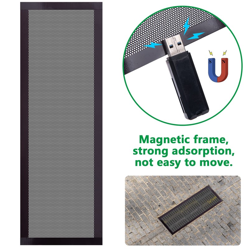 8pcs Floor Vent Mesh Covers, 4x12" Magnetic Air Vent Screen