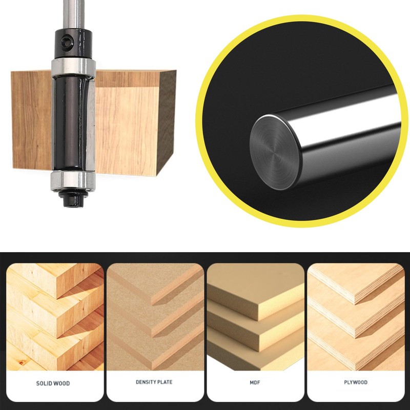 Vleant 1/4" Shank Flush Trim Router Bits Set - Woodworking