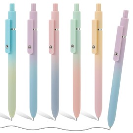 Gel Pens, 5Pcs Smooth Writing Pens Medium Point 0.7mm Pen for Journaling, Black Ink Cute Pens Office Desk Accessories, Aesthetic School Office Supplies for Women (5Pcs Gradient-Black Ink)