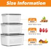 Bigingjia Food Storage Containers, Pack of 3, Fridge Storage Containers