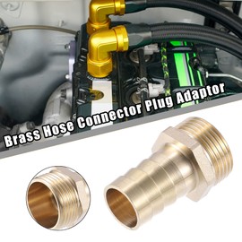 A ABSOPRO Hose Connection 3/4 Inch Hose Nozzle Brass Barbed Pipe Plug Adapter 19 mm Pack of 2