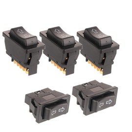 WANGCL 5PCS Rocker Switch Toggle Switch Car Window Momentary Switch 5Pins for Connector Window Glass Lifter-ASW-01