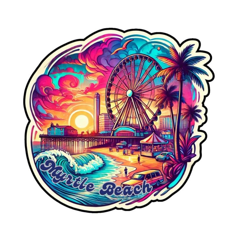 Texas Hart Designs Myrtle Beach South Carolina Fridge Magnet