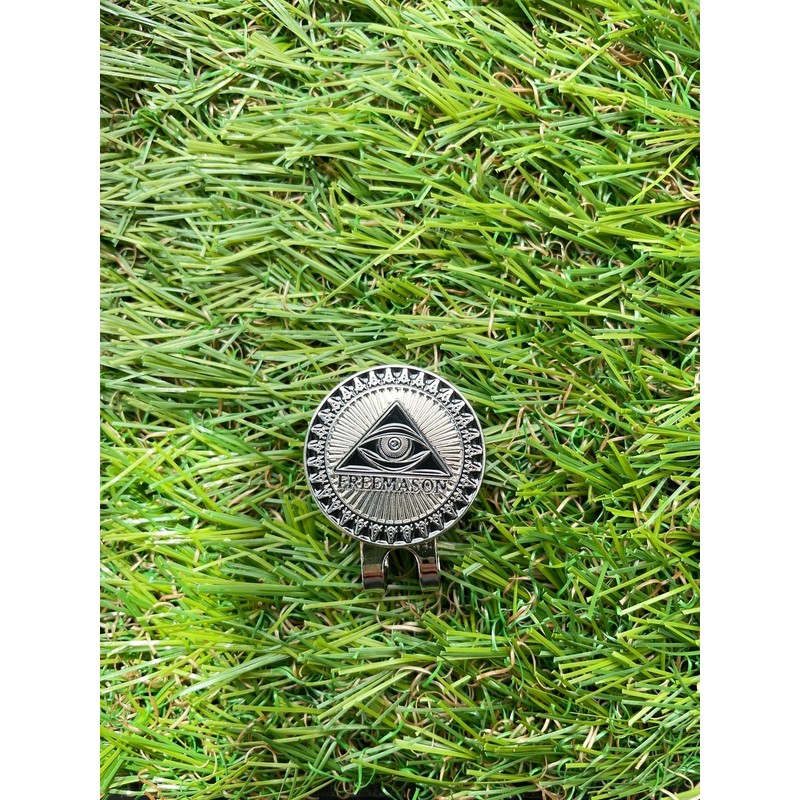Don Flyee Golf Marker Magnet Masonic Emblem Alloy Hat Clip