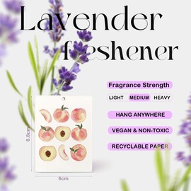 ZFQ Pink Peach Cute Car Air Freshener, Preppy Air Freshener Hanging 3 Pcs for Cars Closet Drawer or Books, Peach Sweet Car Accessories Mirror Decor for Women (Lavender scent)