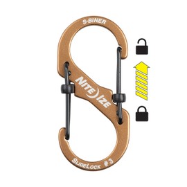 Nite IZE Size #3 S-Biner SlideLock Dual Locking Carabiner, Coyote