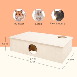 Niteangel Multi-Chamber Hamster House Maze: - Multi-Room Hideouts & Tunnel Exploring Toys for Hamster Gerbils Mice Lemmings (6-Room Large)
