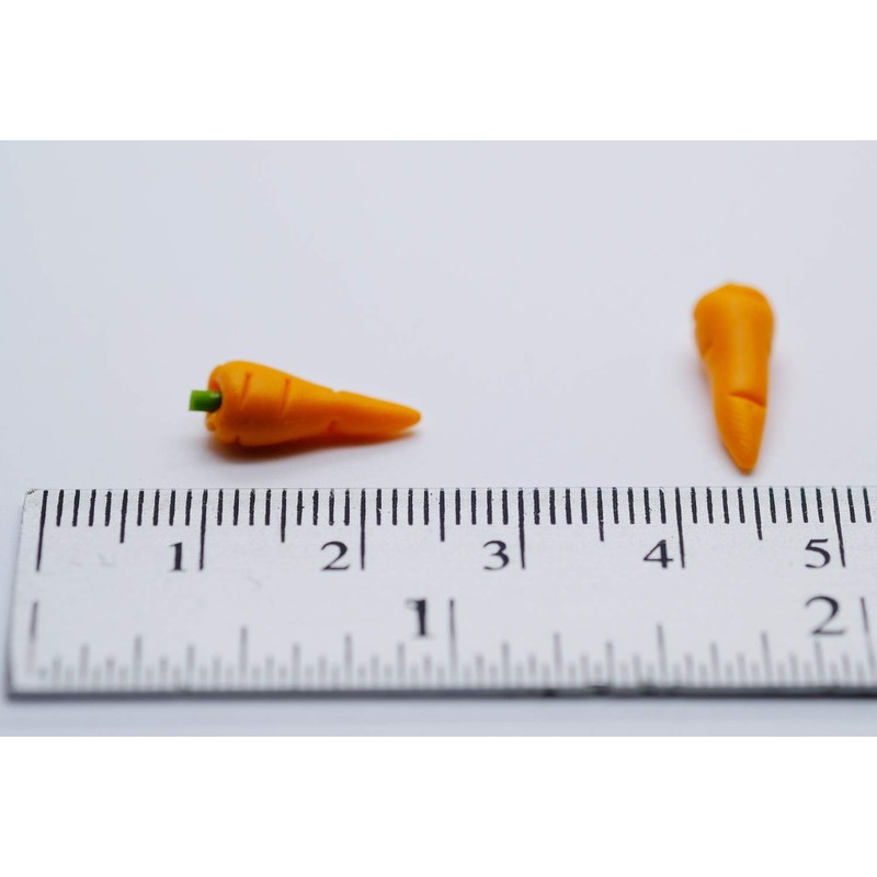20 Loose Carrots Size 1.5 CM Dollhouse Miniatures Food Kitchen