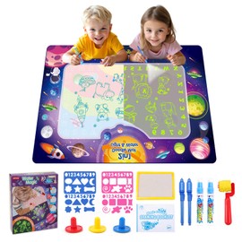 Chexolab Water Doodle Mat with Luminous,Magic Doodle Mat 38.2×30.5 Inch,Drawing Toys for Boys and Girls Aged 3, 4, 5, 6, 7 Years Old-Large