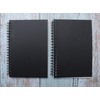SOWAKA 2 Pcs Black Cover Wirebound Notebooks Blank Small Unlined