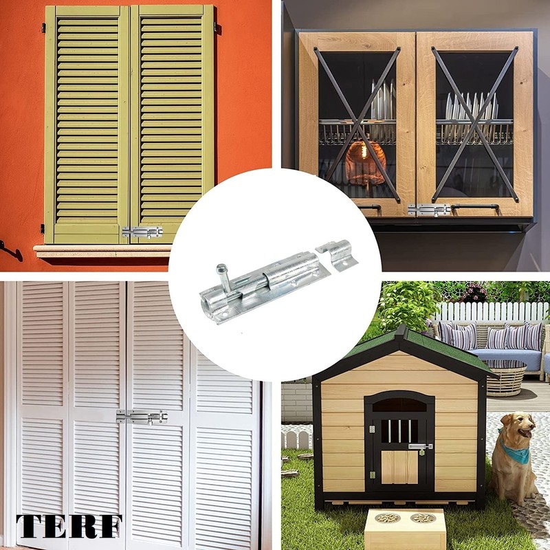 TERF® Heavy Duty Galvanised Tower Door Bolt Barrel Slide Lock