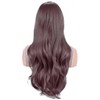 IMISSU 28 Inch/70cm Long Hair Water Wavy Wigs with Bangs