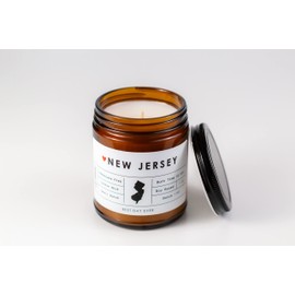 New Jersey State Candle - Rambling Caravan - Soy/Coconut Wax, Cotton Wick, Phthalate Free (7oz) - Pumpkin Caramel Crunch