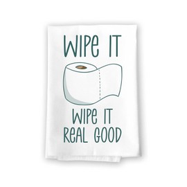Honey Dew Gifts, Wipe It Wipe It Real Good, 27 Inch by 27 Inch, 100% Cotton, Multi-Purpose Towel, Inappropriate Gifts, Hand Towels, Bathroom Towels, Bathroom Decorations, 10641