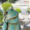 Alpine Corporation ZEN722 15" Thinking Frog Garden Statue – Whimsical