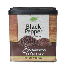 Supreme Tradition Black Pepper Ground Seasoning 2 oz, 2 oz container
