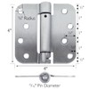 Design House Self Closing Interior/Exterior Door Hinges, 4 Inch x