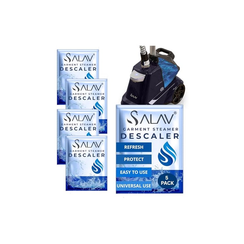 SALAV Garment Steamer Descaling Solution Packets - 5 Pack