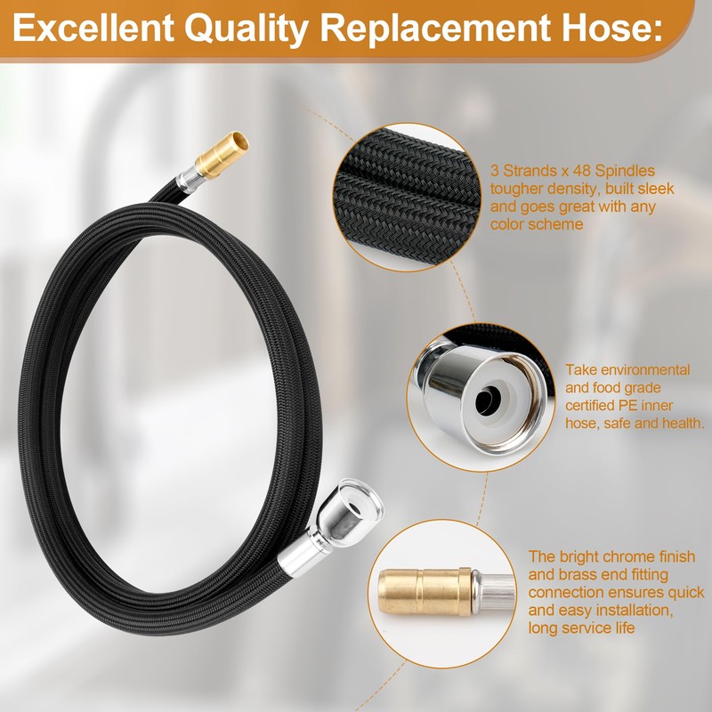 K-1219935-BC Faucet Hose for Pull Down Kitchen Fauceth, 67 Inch