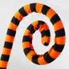 Orange & Black Stripe Spiral Spray: 30" Ice Fabric by