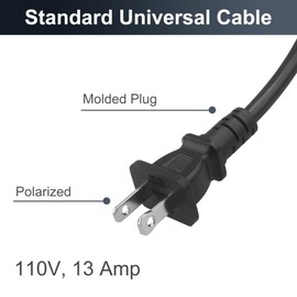 Aulpq Power Tool Replacement Cord for Drills, Sanders, Vacuums, Miter Saws, Appliances, Chop Saws, Grinders, Motors and Power Tools (6' ft, 18/2)