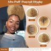 Fullart Afro Puff Drawstring Ponytail Extension #P27-613 Half Honey Blonde