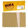 Dura-Gold Premium 1/2 Sheet Gold Sandpaper Sheets, 80 Grit (Box