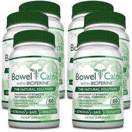 Consumer Health Bowel Calm - Soothe Intestinal Irritation - Ginger, Turmeric, Boswellia, BioPerine - 6 Month Supply