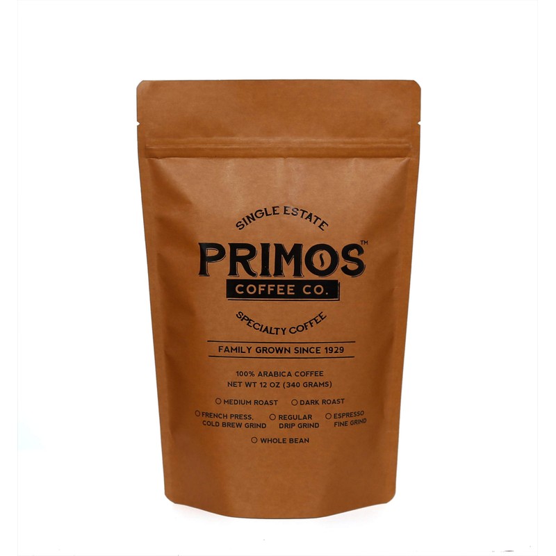 French Press Specialty Coffee, Coarse Ground, Primos Coffee Co (Medium