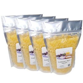 Bath Salts | 1lb Bag (16 oz.) | Frankincense & Myrrh Scent | Epsom Salt | Sea Salt | Bathing | Body Care | Beauty | Relaxation | Spa | Pedicure | Manicure ((4) 1lb Bags)