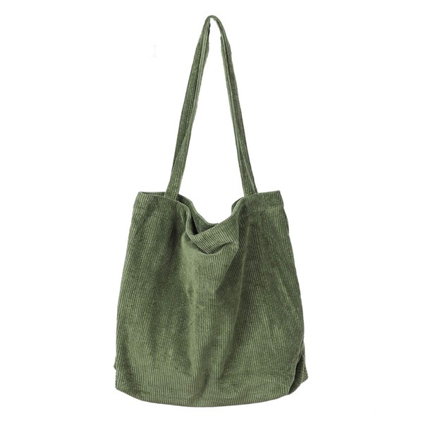 Etercycle Women's large capacity corduroy shoulder bag, retro handbag for