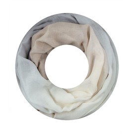 Majea Women’s Super Soft Loop Scarf in Many Colours and Patterns, Tubular Scarf in Trendy Colours - Grey 14, size: 180 x 90
